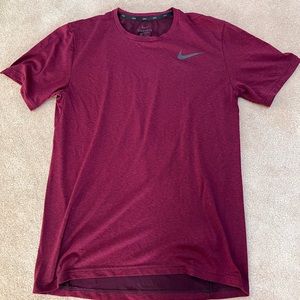 Nike dri-fit red melange exercise shirt